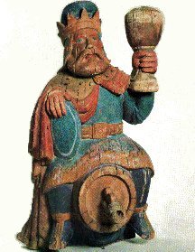 Gambrinus, Holzplastik ca. 1800 Gambrinus, Holzplastik ca. 1800